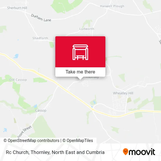 Rc Church, Thornley map