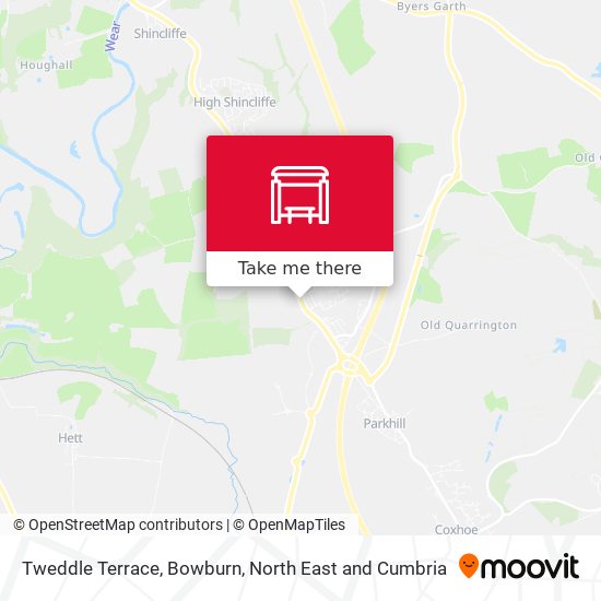 Tweddle Terrace, Bowburn map