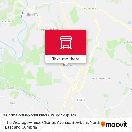 The Vicarage-Prince Charles Avenue, Bowburn map