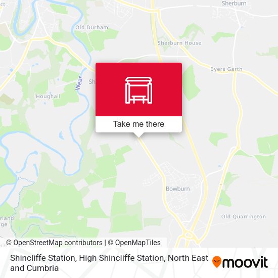 Shincliffe Station, High Shincliffe Station map