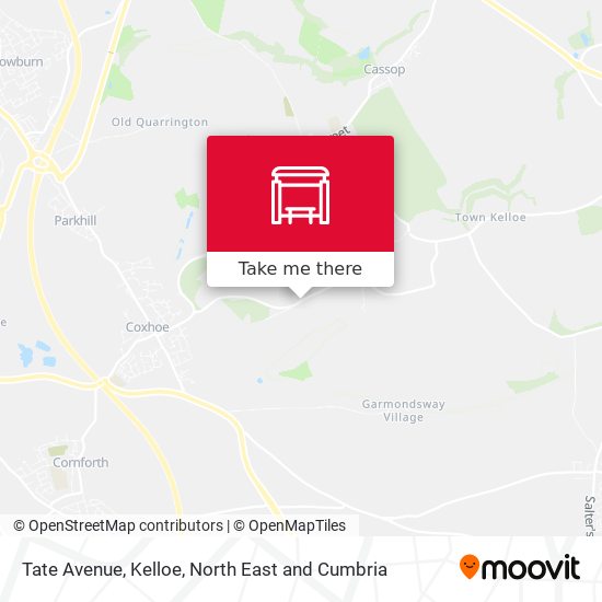 Tate Avenue, Kelloe map