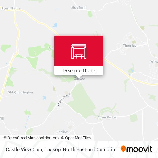 Castle View Club, Cassop map