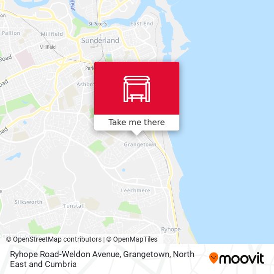 Ryhope Road-Weldon Avenue, Grangetown map