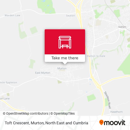 Toft Crescent, Murton map