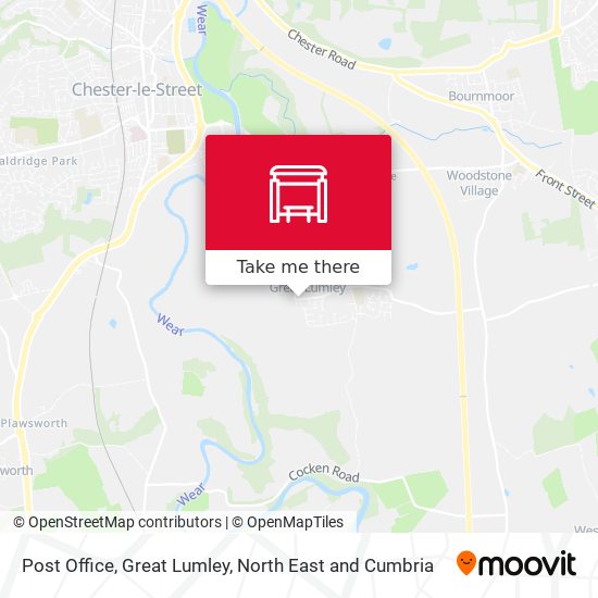 Post Office, Great Lumley map