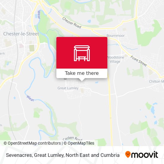 Sevenacres, Great Lumley map