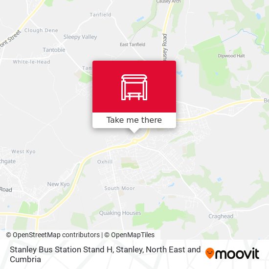 Stanley Bus Station Stand H, Stanley map