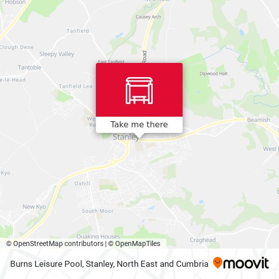 Burns Leisure Pool, Stanley map