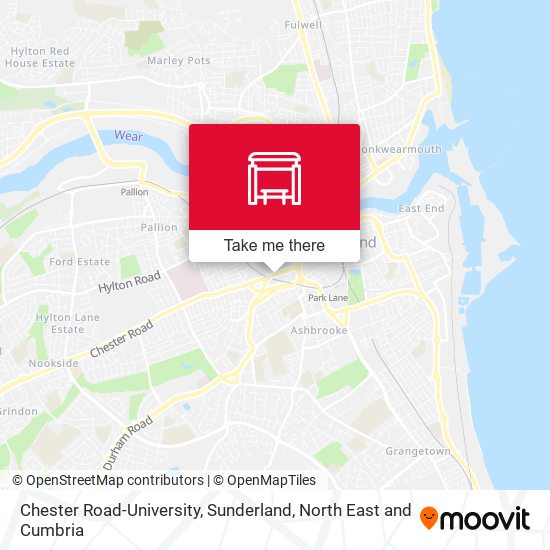 Chester Road-University, Sunderland map