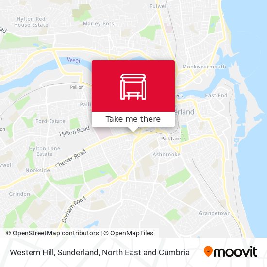 Western Hill, Sunderland map