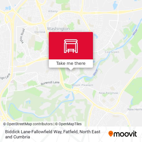 Biddick Lane-Fallowfield Way, Fatfield map