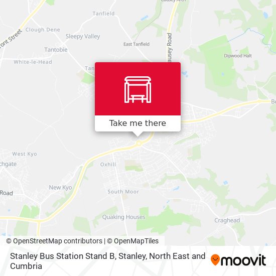 Stanley Bus Station Stand B, Stanley map