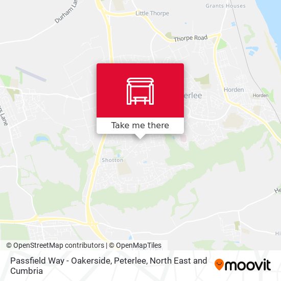 Passfield Way - Oakerside, Peterlee map
