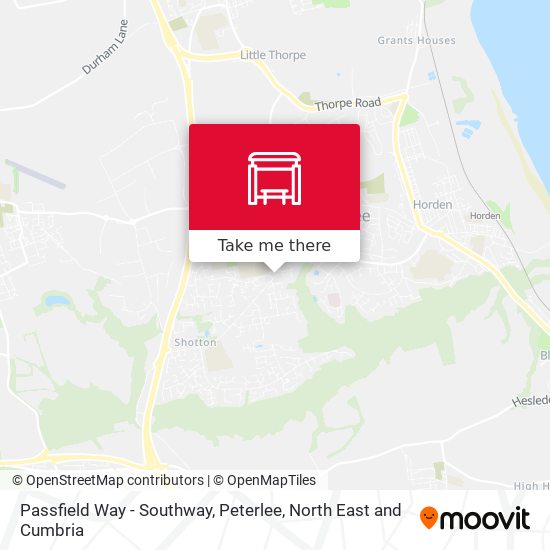 Passfield Way - Southway, Peterlee map