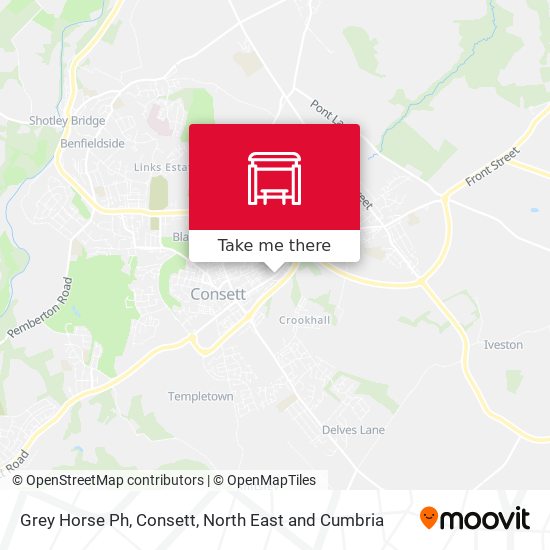 Grey Horse Ph, Consett map