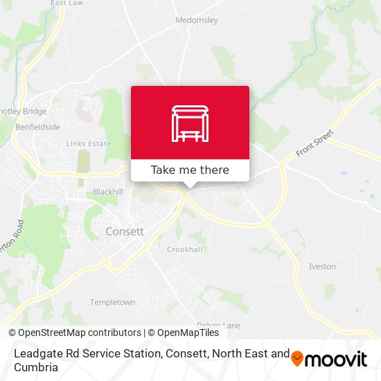 Leadgate Rd Service Station, Consett map