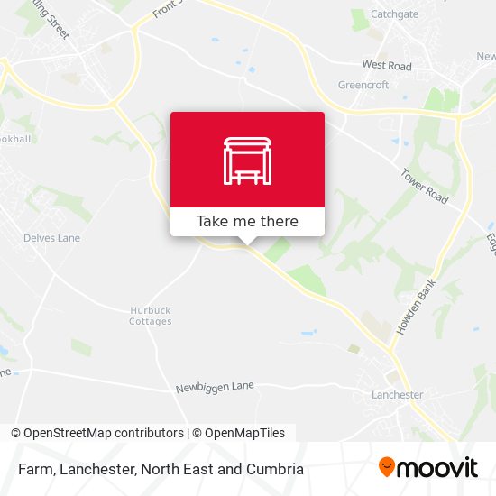 Farm, Lanchester map