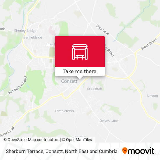 Sherburn Terrace, Consett map
