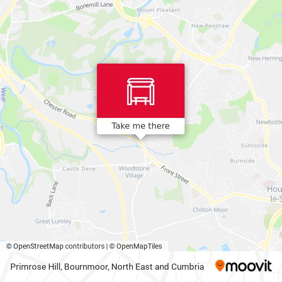 Primrose Hill, Bournmoor map