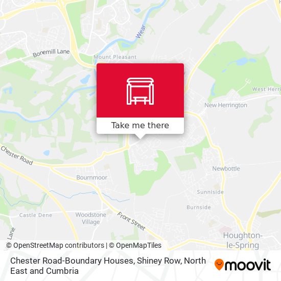 Chester Road-Boundary Houses, Shiney Row map