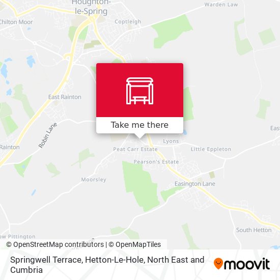 Springwell Terrace, Hetton-Le-Hole map