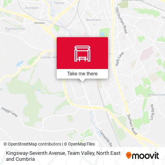 Kingsway-Seventh Avenue, Team Valley map