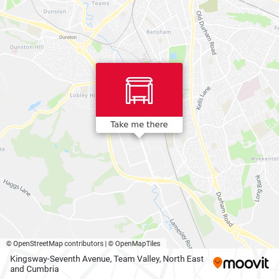 Kingsway-Seventh Avenue, Team Valley map