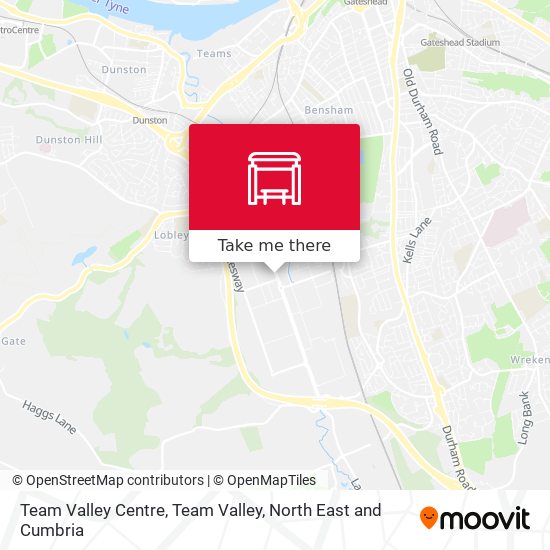 Team Valley Centre, Team Valley map