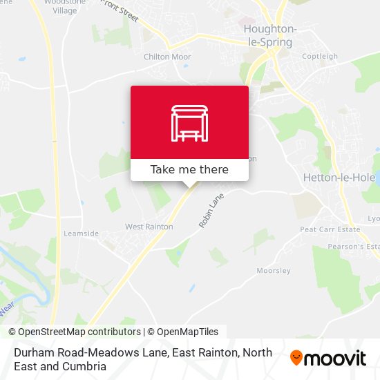 Durham Road-Meadows Lane, East Rainton map