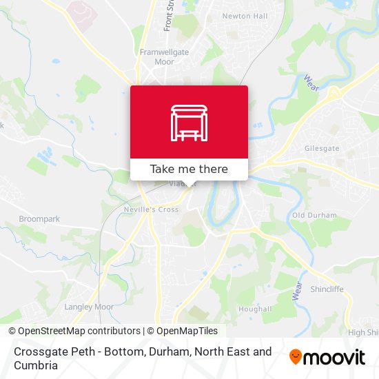 Crossgate Peth - Bottom, Durham map