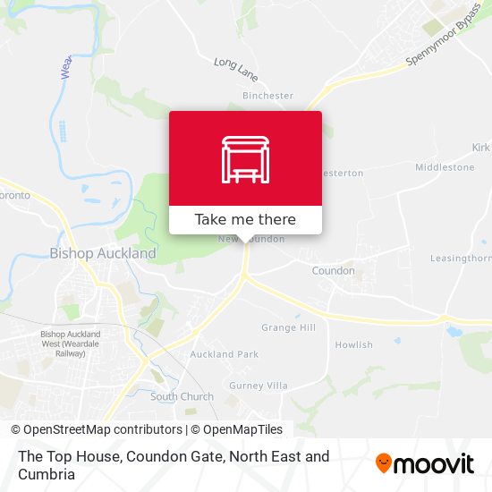 The Top House, Coundon Gate map