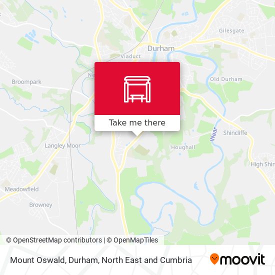 Mount Oswald, Durham map