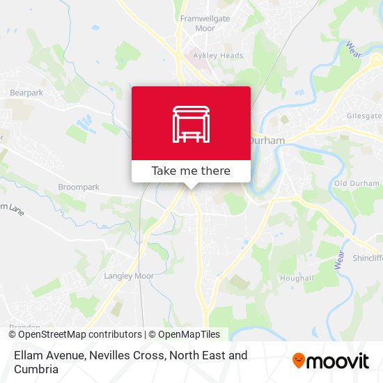 Ellam Avenue, Nevilles Cross map