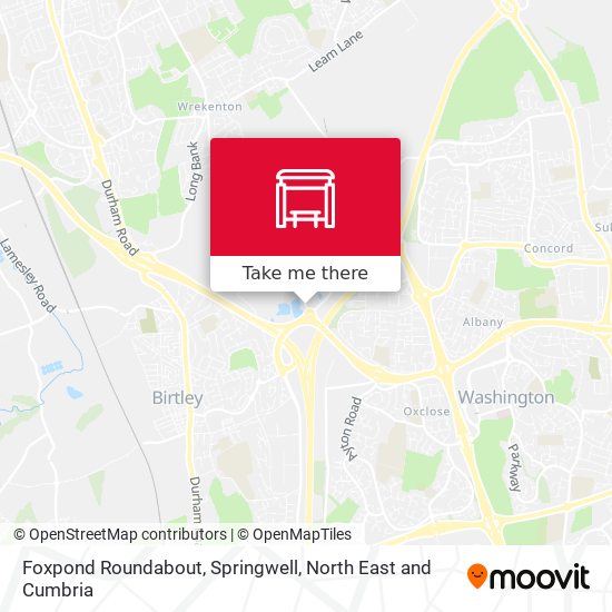 Foxpond Roundabout, Springwell map