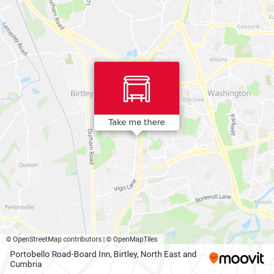 Portobello Road-Board Inn, Birtley map