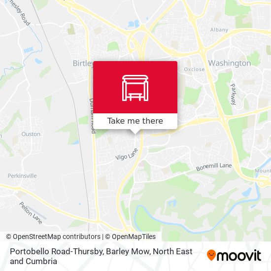 Portobello Road-Thursby, Barley Mow map
