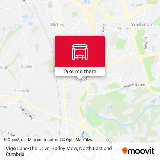 Vigo Lane-The Drive, Barley Mow map