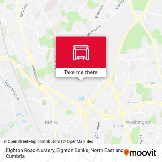 Eighton Road-Nursery, Eighton Banks map