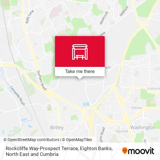 Rockcliffe Way-Prospect Terrace, Eighton Banks map