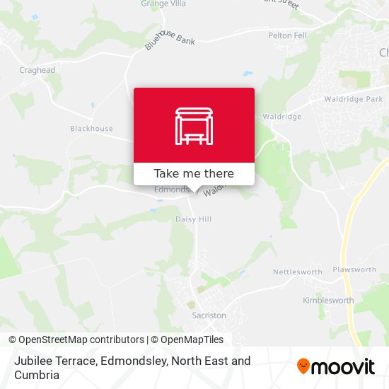 Jubilee Terrace, Edmondsley map