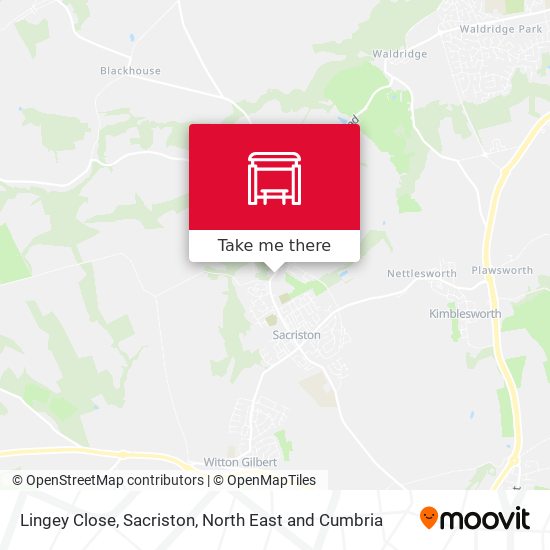 Lingey Close, Sacriston map