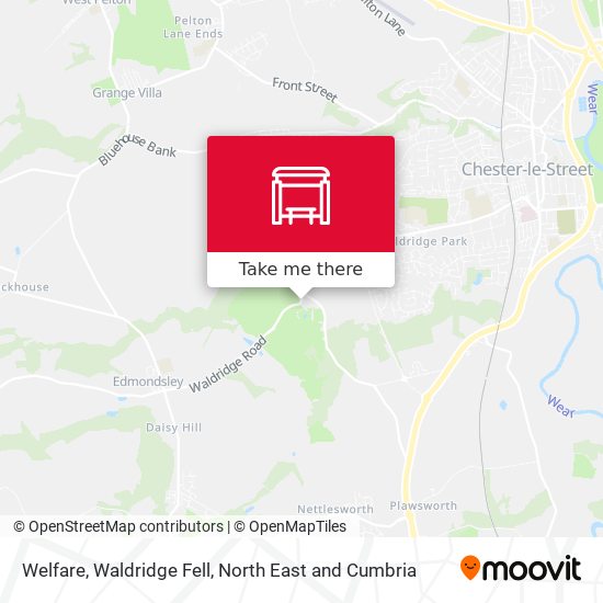 Welfare, Waldridge Fell map