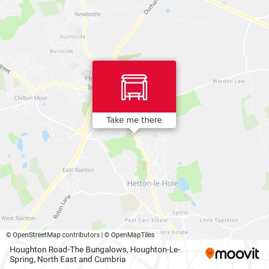 Houghton Road-The Bungalows, Houghton-Le-Spring map