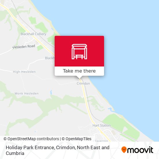 Holiday Park Entrance, Crimdon map