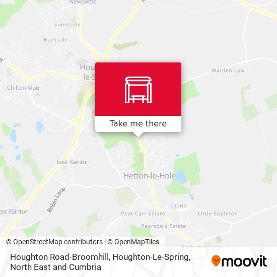 Houghton Road-Broomhill, Houghton-Le-Spring map