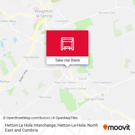 Hetton Le Hole Interchange, Hetton-Le-Hole map