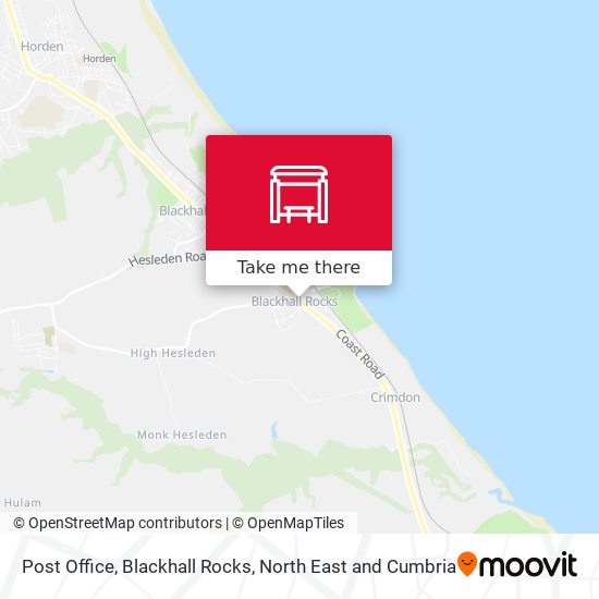 Post Office, Blackhall Rocks map