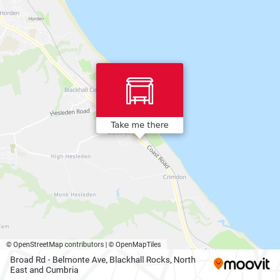 Broad Rd - Belmonte Ave, Blackhall Rocks map