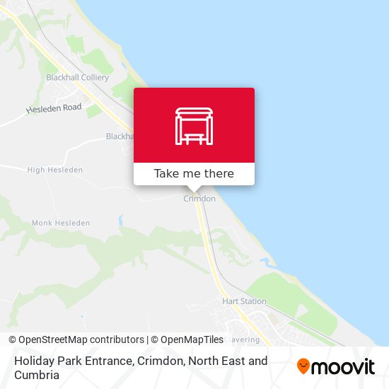 Holiday Park Entrance, Crimdon map