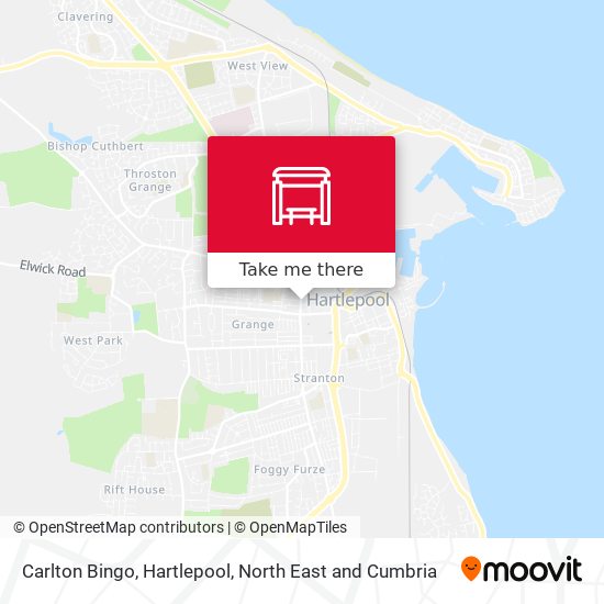 Carlton Bingo, Hartlepool map